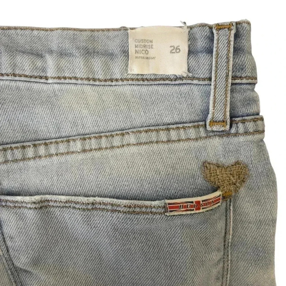 HUDSON ‘Nico Custom Midrise Patchwork Super  Skinny’ Denim Jeans Size 26 - Picture 10 of 10